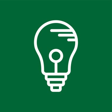 ampul simgesi, vektör illüstrasyonu basit tasarım