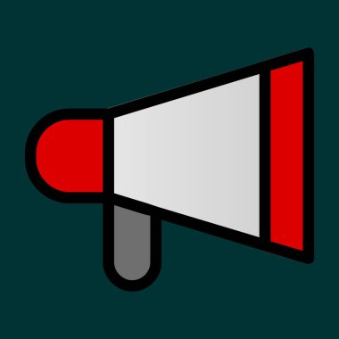 megafon simgesi, vektör illüstrasyonu basit tasarım