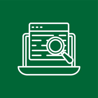 Arama Veri simgesi, vektör illüstrasyonu basit tasarım