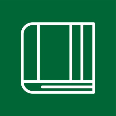 Kitap simgesi, vektör illüstrasyonu basit tasarım