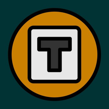 metin simgesi, vektör illüstrasyonu basit tasarım