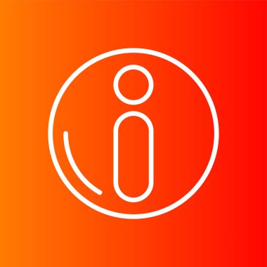 Bilgi simgesi, vektör illüstrasyonu basit tasarım