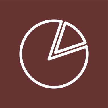 Pasta çizelgesi simgesi, vektör illüstrasyonu basit tasarım