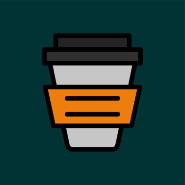 kahve simgesi, vektör illüstrasyonu basit tasarım