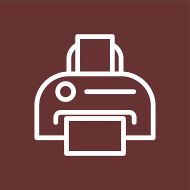 yazıcı simgesi, vektör illüstrasyonu basit tasarım