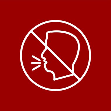 Simge, vektör illüstrasyonu basit tasarım konuşma yetersizliği