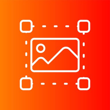 Resim simgesi, vektör illüstrasyonu basit tasarım