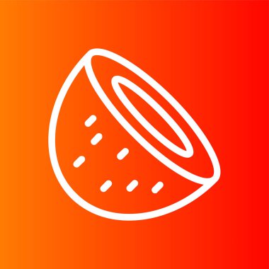 Hindistan cevizi simgesi, vektör illüstrasyonu basit tasarım