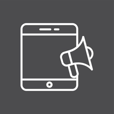 megafon simgesi, vektör illüstrasyonu basit tasarım