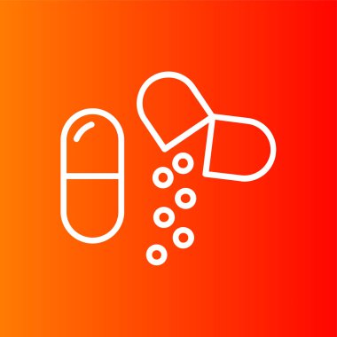 kapsül simgesi, vektör illüstrasyonu basit tasarım