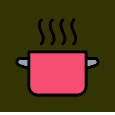 yemek ikonu, vektör illüstrasyonu basit tasarım