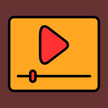 Video Düzenleyici simgesi, vektör illüstrasyonu basit tasarım