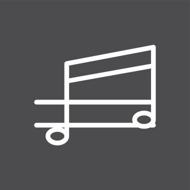 müzik simgesi, vektör illüstrasyonu basit tasarım