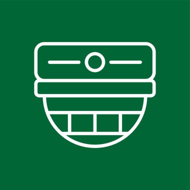 Yangın dedektörü simgesi, vektör illüstrasyonu basit tasarım