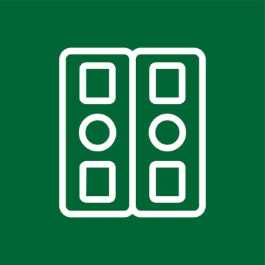 belge simgesi, vektör illüstrasyonu basit tasarım