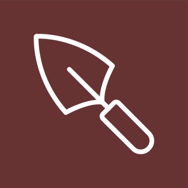 Trowel simgesi, vektör illüstrasyonu basit tasarım