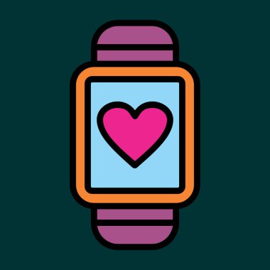 smartwatch simgesi, vektör illüstrasyonu basit tasarım