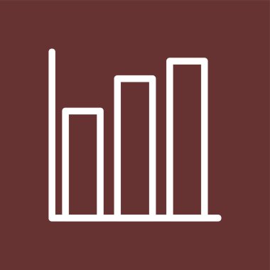 Çubuk Grafik simgesi, vektör illüstrasyonu basit tasarım