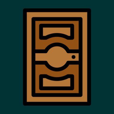 kapı simgesi, vektör illüstrasyonu basit tasarım