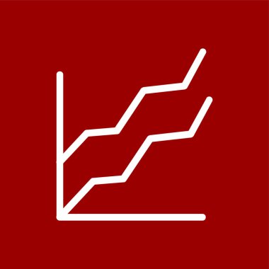 Çizgi çizelgesi simgesi, vektör illüstrasyonu basit tasarım