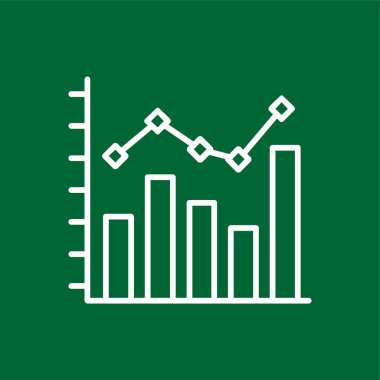 Trend Çizelgesi simgesi, vektör illüstrasyonu basit tasarım