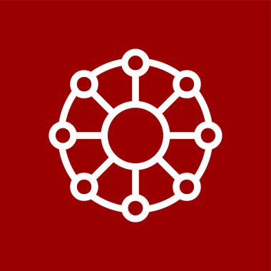 Molekül simgesi, vektör illüstrasyonu basit tasarım