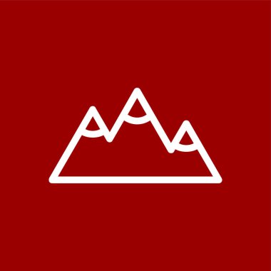 Mountains icon, vector illustration simple design