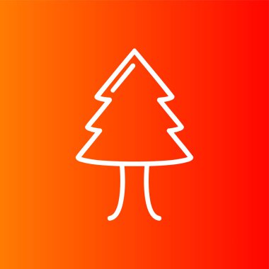 Noel ağacı simgesi, vektör illüstrasyonu basit tasarım