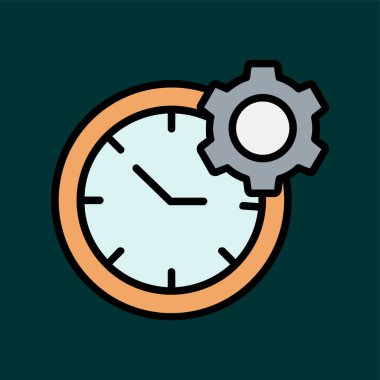 Verimlilik simgesi, vektör illüstrasyonu basit tasarım