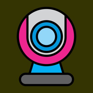 webcam simgesi, vektör illüstrasyonu basit tasarım