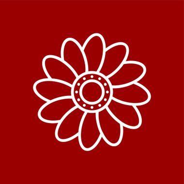 Daisy simgesi, vektör illüstrasyonu basit tasarım