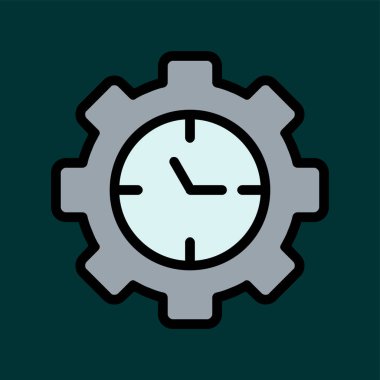 zaman simgesi, vektör illüstrasyonu basit tasarım