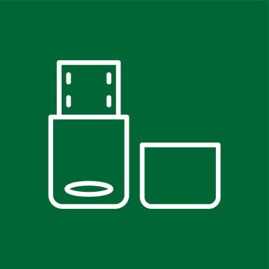 Pen Drive simgesi, vektör illüstrasyonu basit tasarım