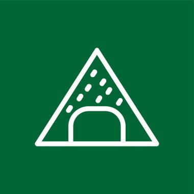 Onigiri simgesi, vektör illüstrasyonu basit tasarım