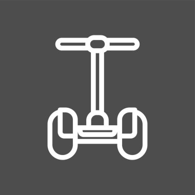 Segway simgesi, vektör illüstrasyonu basit tasarım