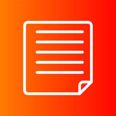 belge simgesi, vektör illüstrasyonu basit tasarım