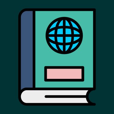 küresel simge, vektör illüstrasyonu basit tasarım