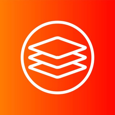 Katman simgesi, vektör illüstrasyonu basit tasarım