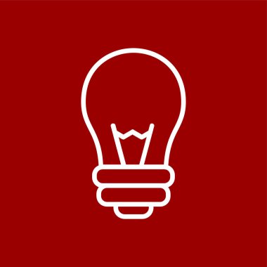 ampul simgesi, vektör illüstrasyonu basit tasarım