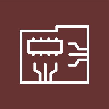 Pcb Pano simgesi, vektör illüstrasyonu basit tasarım