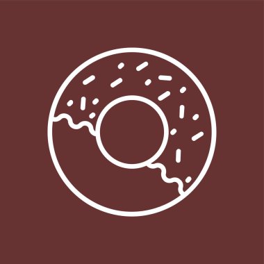 Çörek Simgesi, vektör illüstrasyonu basit tasarım