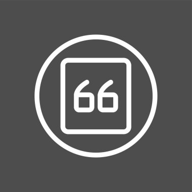 Qoute simgesi, vektör illüstrasyonu basit tasarım