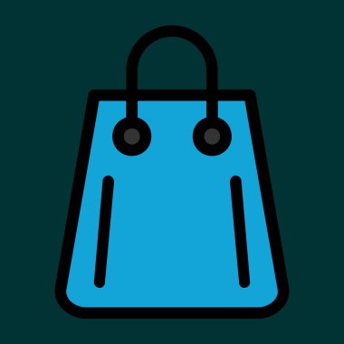 Alışveriş simgesi, vektör illüstrasyonu basit tasarım