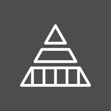 piramit simgesi, vektör illüstrasyonu basit tasarım