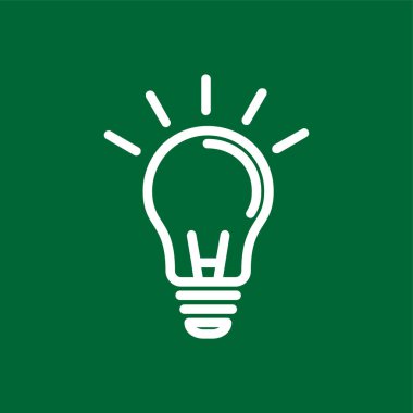 ampul simgesi, vektör illüstrasyonu basit tasarım