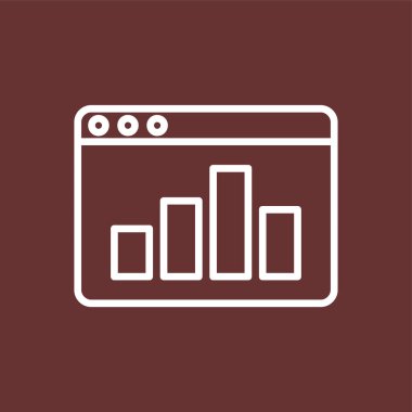 Satır Çubukları simgesi, vektör illüstrasyonu basit tasarım
