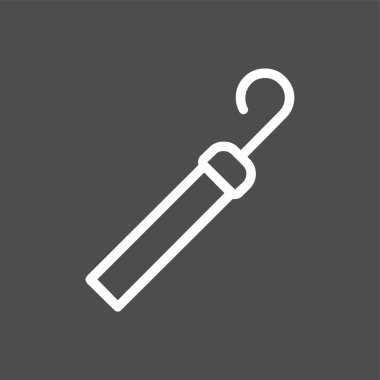 Dişçi Araçları simgesi, vektör illüstrasyonu basit tasarım