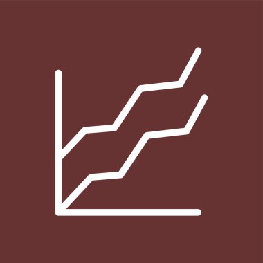 Çizgi çizelgesi simgesi, vektör illüstrasyonu basit tasarım