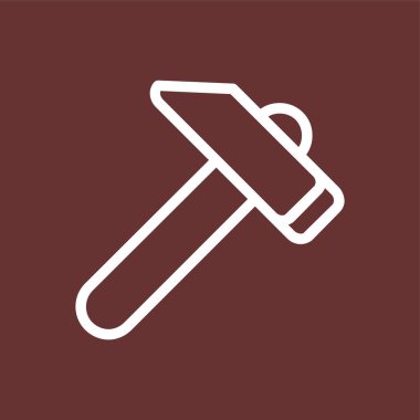 Çekiç simgesi, vektör illüstrasyonu basit tasarım