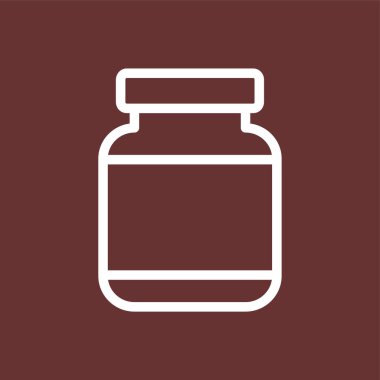 Kavanoz simgesi, vektör illüstrasyonu basit tasarım